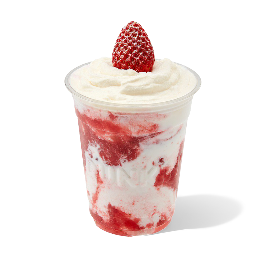 생딸기 우유크림 라떼